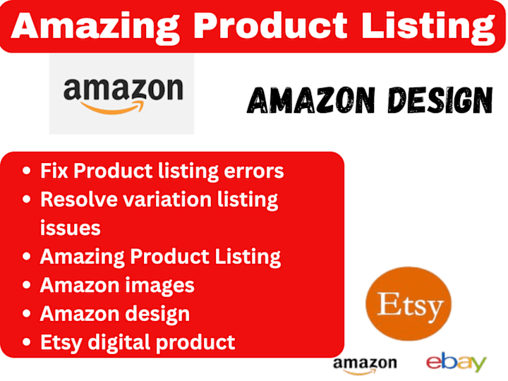 Cover image for I Will Create Amazon Listings SEO Images FBA Setup Photo Edit