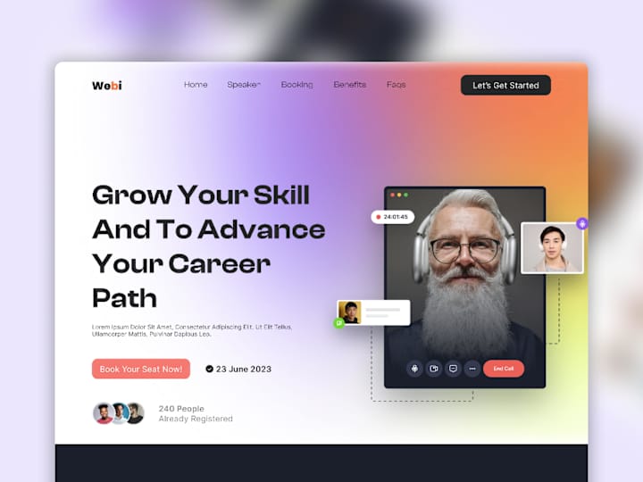 Cover image for Webi Video Calling App from UK - Website Design