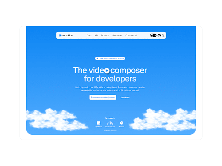 Cover image for Remotion Website Redesign