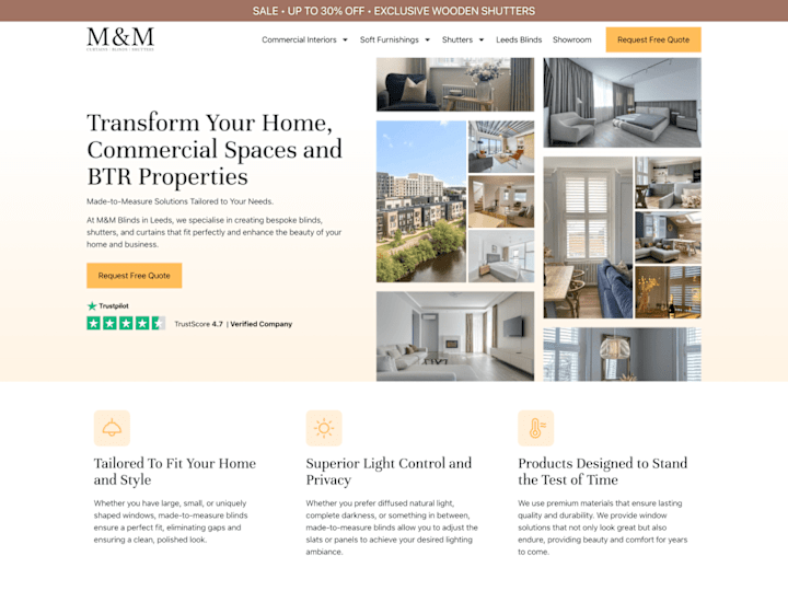 Cover image for MM Blinds Website Revamp