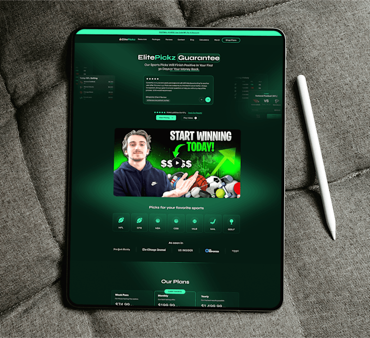 Cover image for ElitePickz Sports Prediction Website