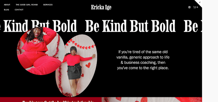 Cover image for Bold & Exciting website design for a Life & Business Coach