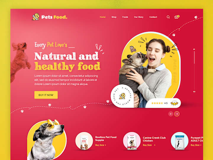 Cover image for Dog food landing page