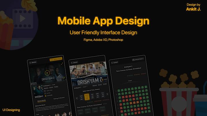 Cover image for Movie Ticket Booking App (Mobile Apps Design)