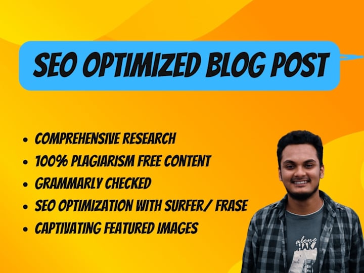 Cover image for I will write SEO optimized article and blog posts that will rank