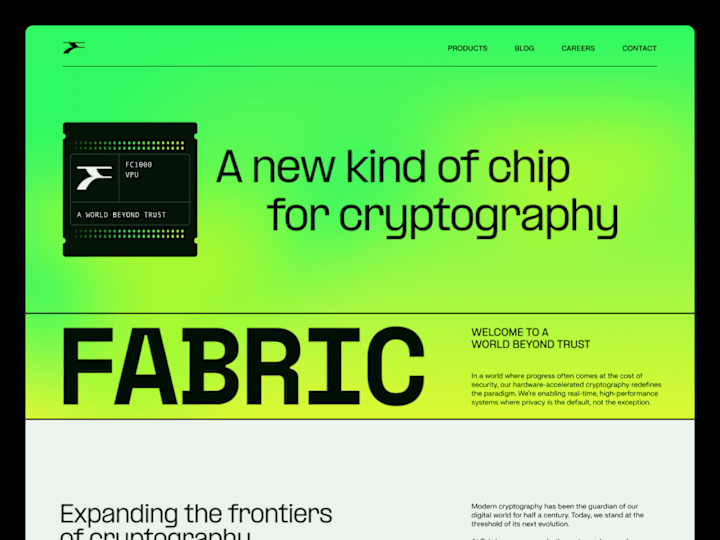 Cover image for Fabric Cryptography Website Design