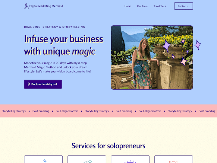 Cover image for Digital Marketing Mermaid: Framer Website