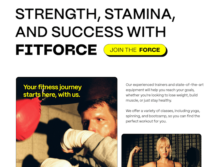 Cover image for FITFORCE | Webflow Design & Development