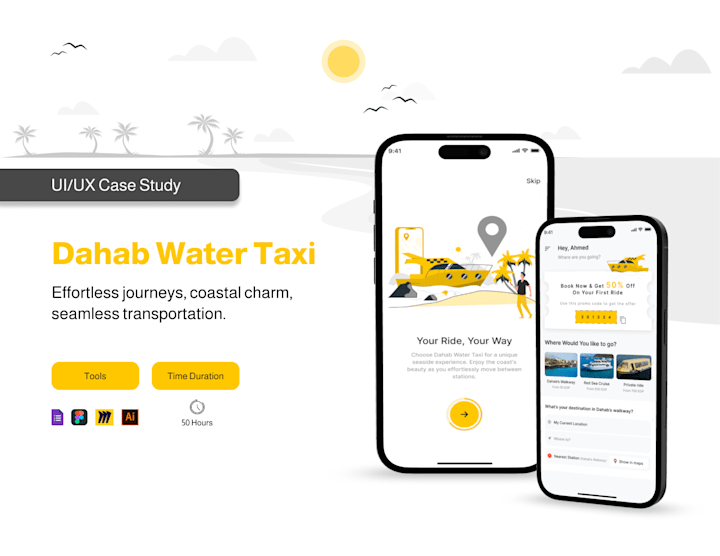 Cover image for Dahab Water Taxi (UI/UX Case Study) :: Behance