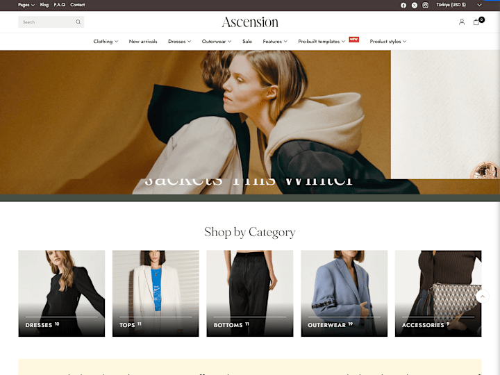 Cover image for Ascension Shopify Website