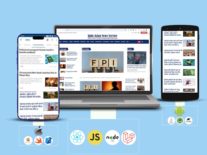 Cover image for News Agency Website/ iOS, Android App