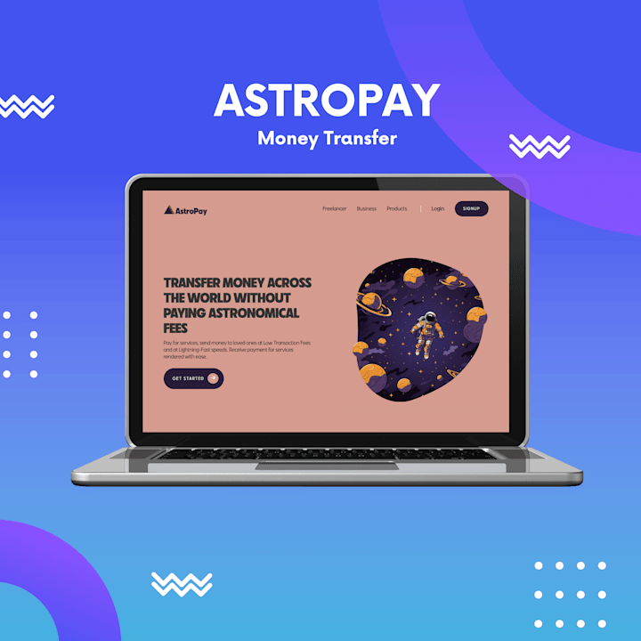 Cover image for AstropayApp: Money Transfer Landing Page