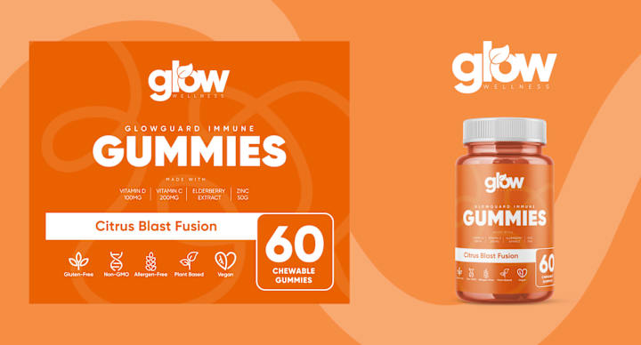 Cover image for Glow Wellness | Logo Design + Packaging Design