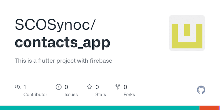 Cover image for GitHub - SCOSynoc/contacts_app: This is a flutter project with …
