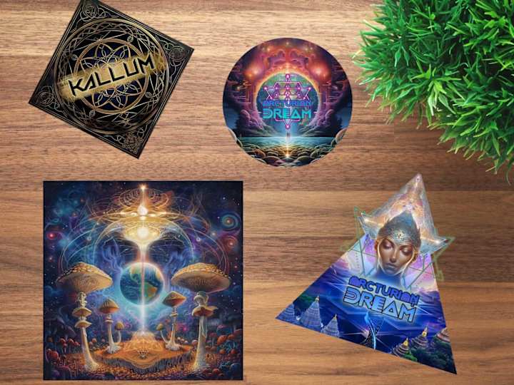 Cover image for Visionary Art Sticker or Album Cover for Mystic Musicians & DJs