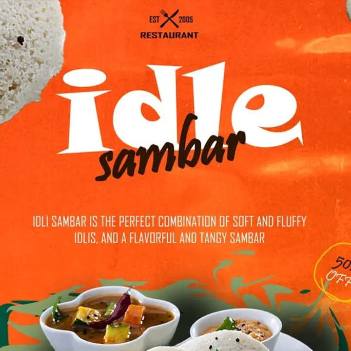 Cover image for Tasvir on Instagram: “Idle sambar poster design
.
.
.
#southind…