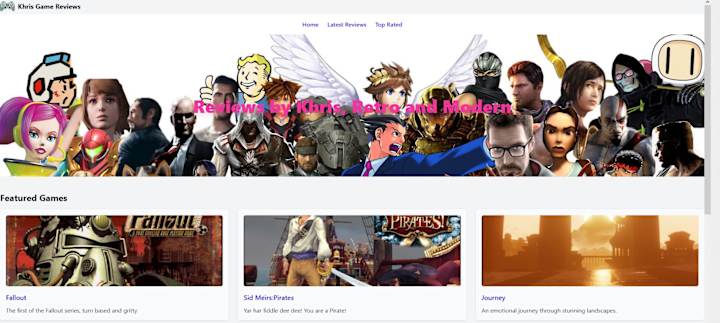 Cover image for Khris Game Reviews Website Development