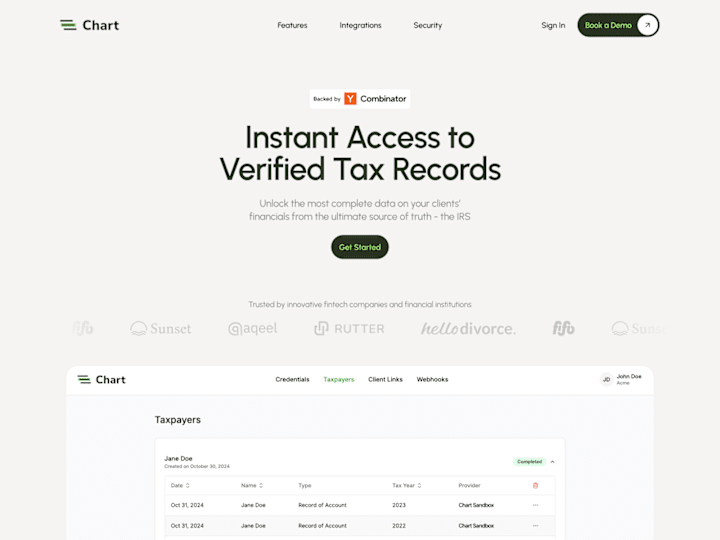 Cover image for TryChart API — Website development