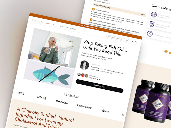 Cover image for Naomi Whittel | Landing Page in Replo from Figma