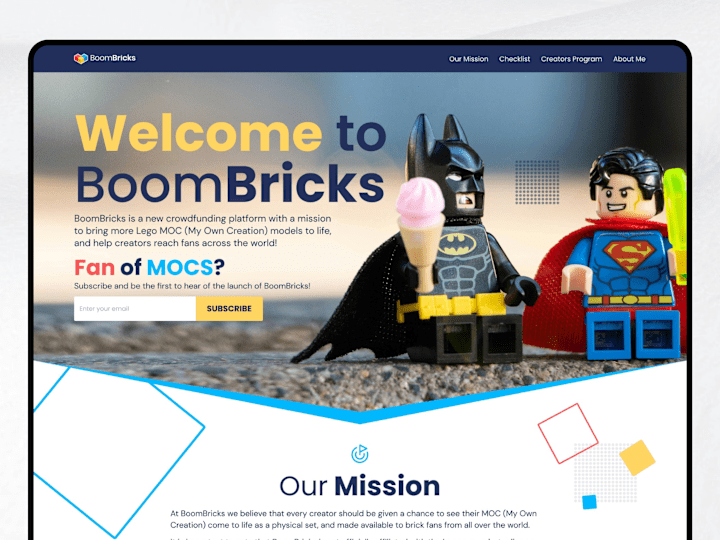 Cover image for BoomBricks – Crowdfunding Landing Page