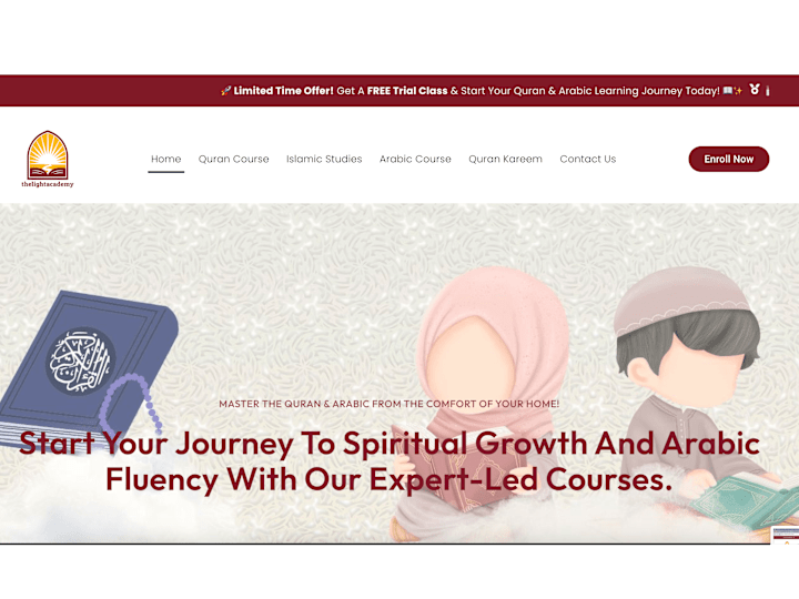Cover image for Wordpress Website development for Academy The Light Academy