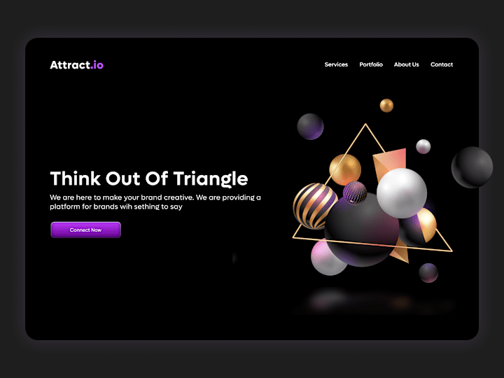 Cover image for Attract.io Landing page UX/UI design for design agency