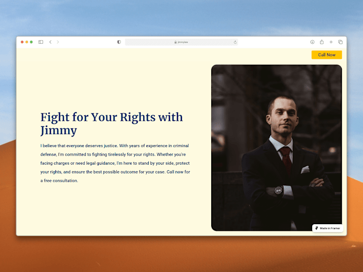 Cover image for Lawyer Landing Page Design