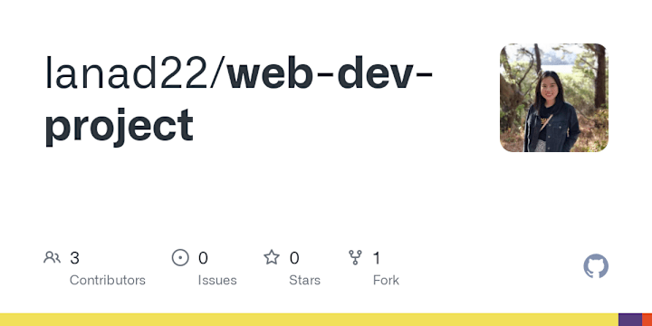 Cover image for lanad22/web-dev-project