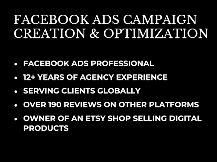 Cover image for I Will Create & Optimize Facebook Ads Campaign