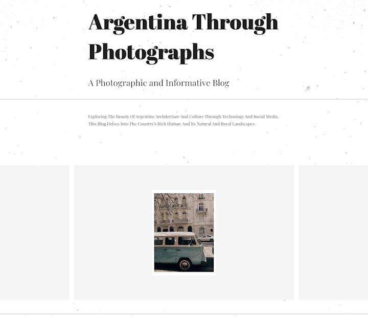 Cover image for Argentine photographic blog