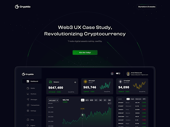 Cover image for Crypttio UX case study