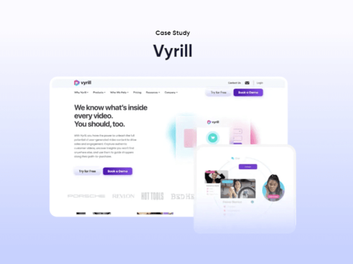 Cover image for Vyrill's rebranding, content development, and website redesign