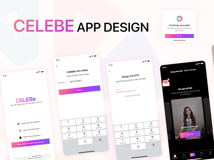Cover image for Mobile App Redesign | CELEBe App 2022