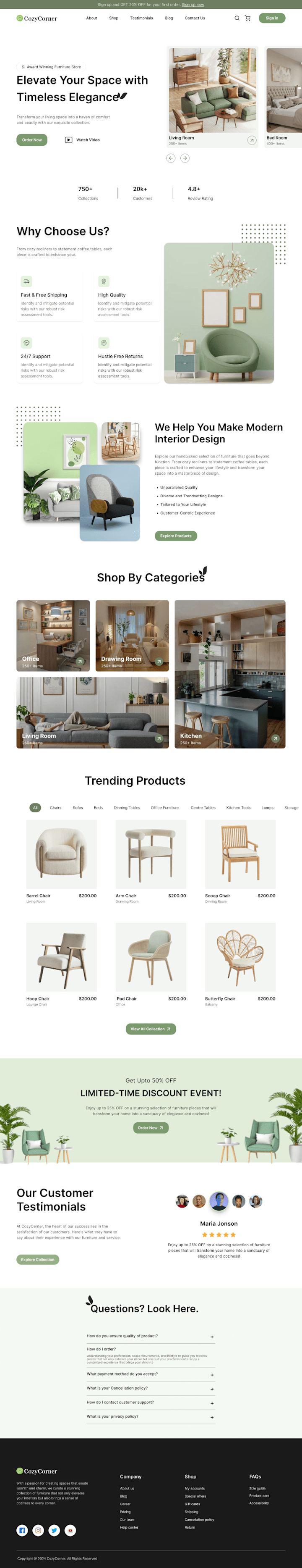 Cover image for CozyCorner: A Thoughtfully Designed Furniture Shop Website