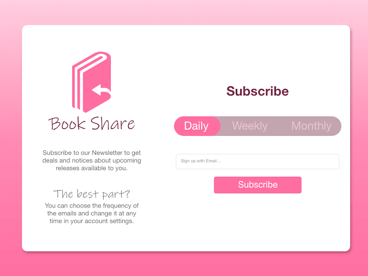 Cover image for Daily UI - Subscribe