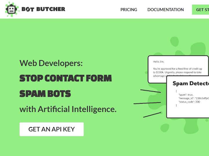 Cover image for Bot Butcher: context aware website spam filter for developers