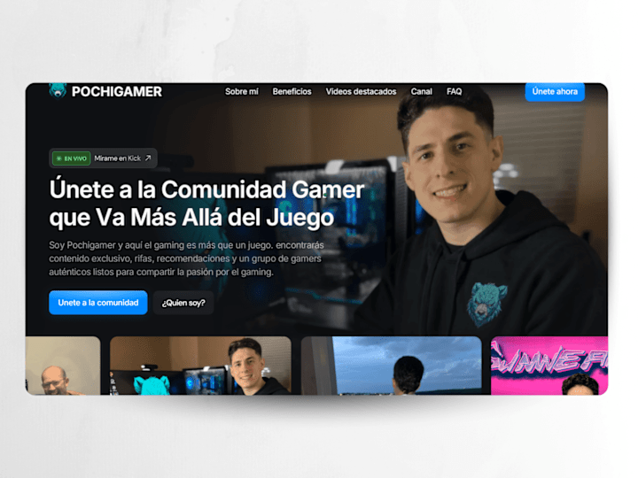 Cover image for Pochigamer Landing Page (Design + Development)