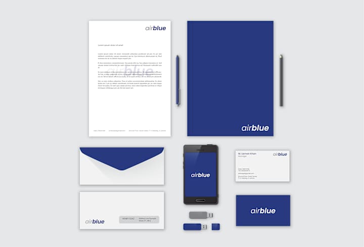 Cover image for Airblue | Rebranding Project | Corporate Stationery Design