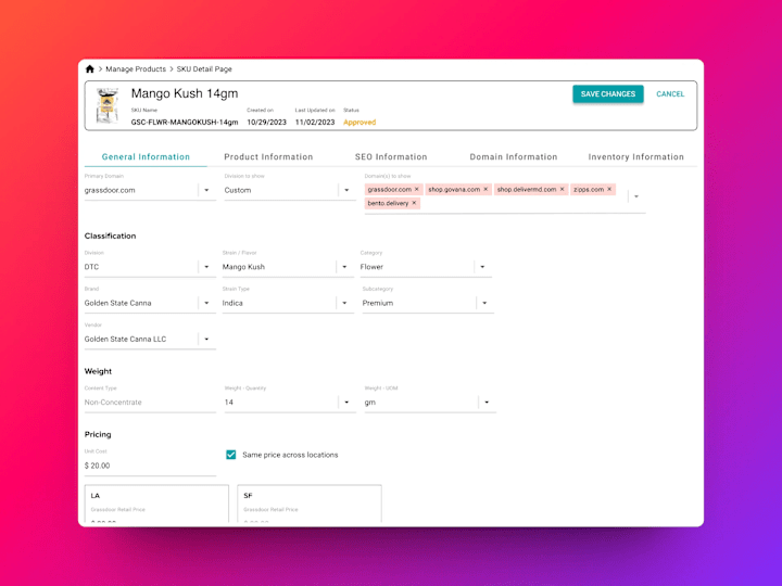 Cover image for SKU Management module redesign (B2B SaaS project)