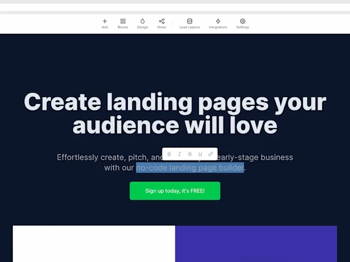 Cover image for EarlyBird: Landing Page Builder for Startups