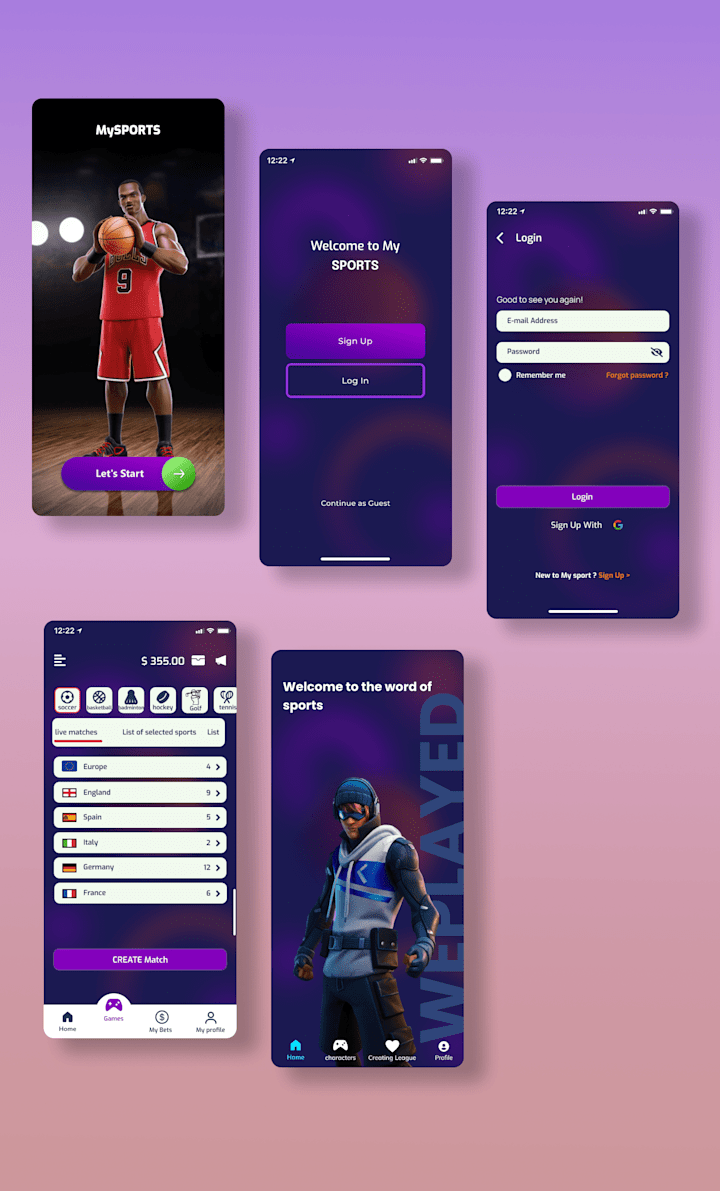 Cover image for Sports App UI Design
