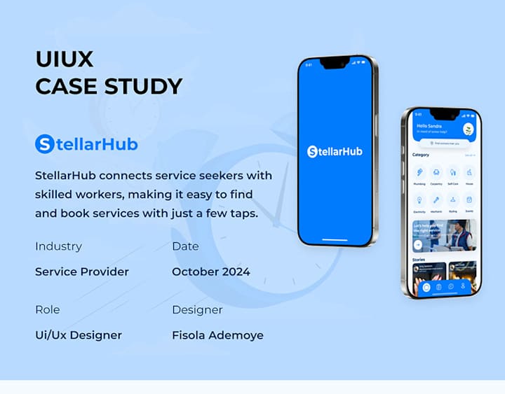 Cover image for StellarHub(Service App Case Study) :: Behance