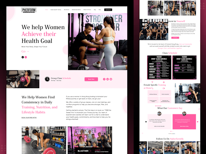 Cover image for Female Fitness Website Design