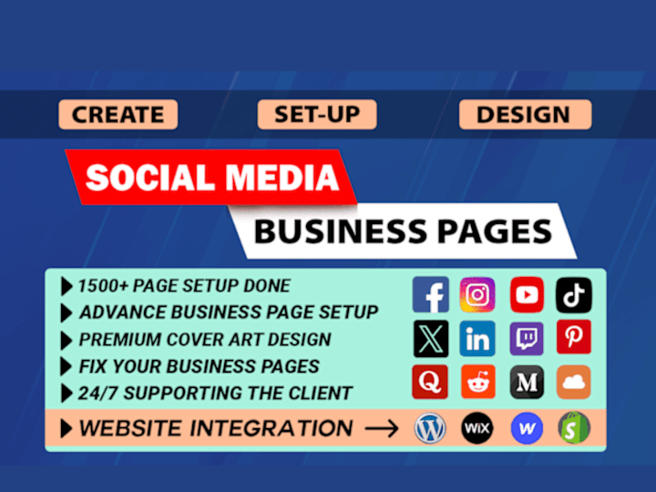 Cover image for i will set up all  and manage all kind of social media pages