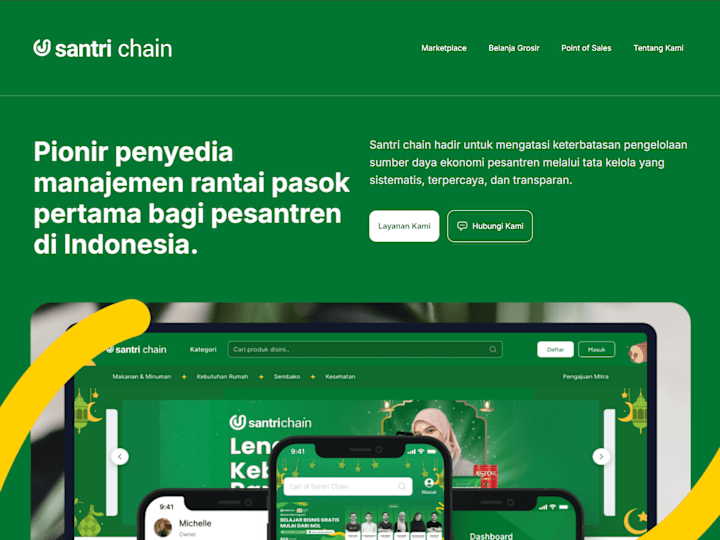 Cover image for Santrichain - Membantu Bisnis Pesantren Berkembang
