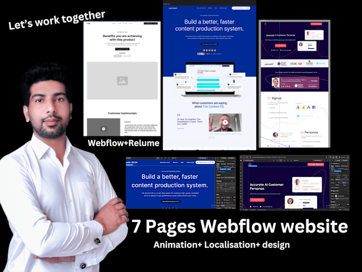 Cover image for 7 PAGES WEBFLOW WEBSITE ( RELUME+ANIMATION+GLOBAL LOCALISATION)