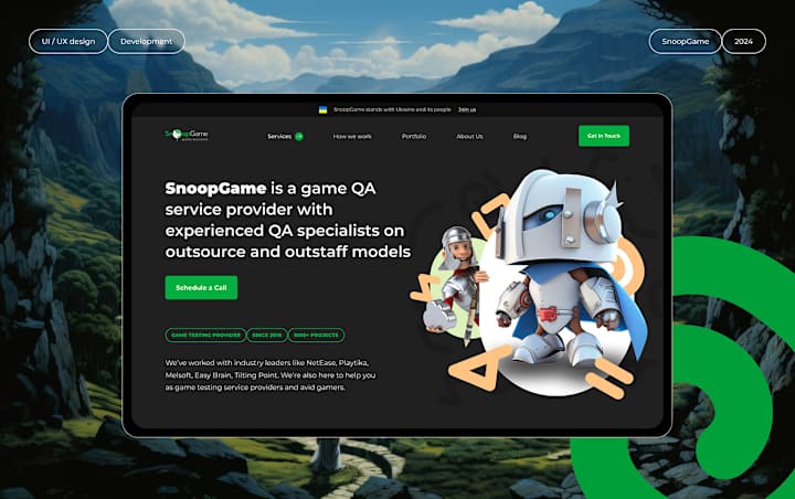 Cover image for SnoopGame - AI site redesign for a game testing company