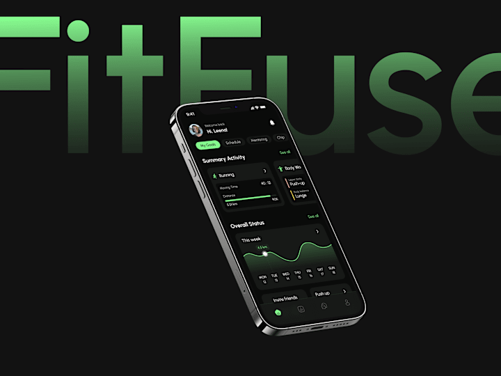 Cover image for Fitfuse - Fitness Mobile App UX UI Design & Branding