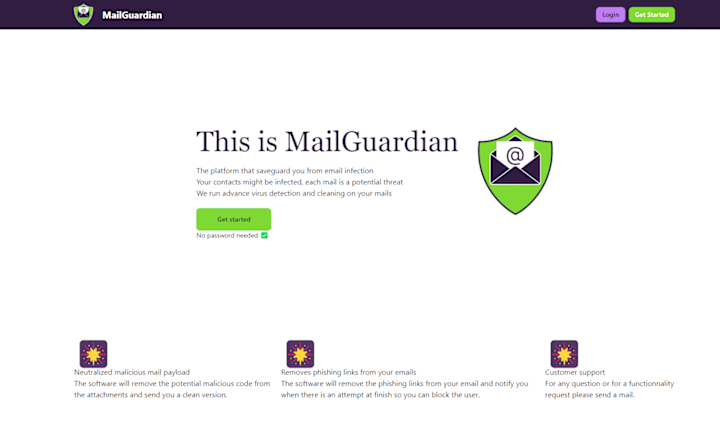 Cover image for MailGuardian email protection service