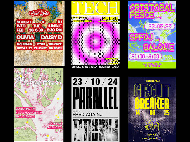 Cover image for I make flyers/posters for music, techno, rave events